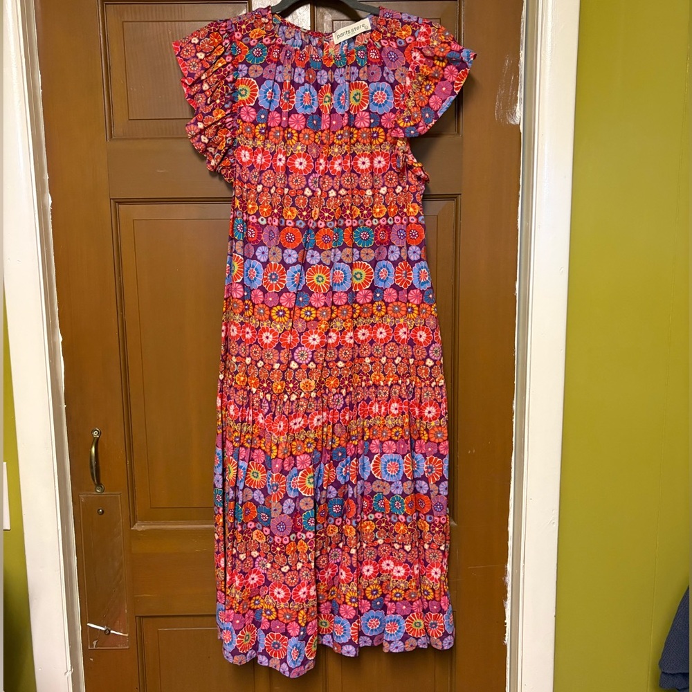 The Pants Store Floral Multicolor Midi Dress